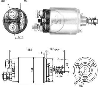 Messmer ZM740 - Solenoid Switch, starter autospares.lv