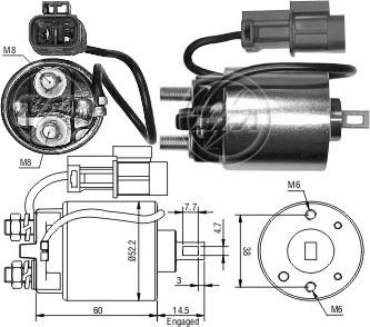 Messmer ZM713 - Solenoid Switch, starter autospares.lv