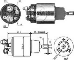 Messmer ZM772 - Solenoid Switch, starter autospares.lv