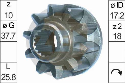 Messmer ZN9678 - Pinion, bendix, starter autospares.lv