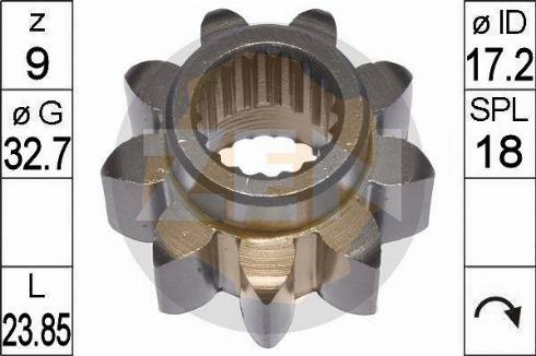 Messmer ZN9260 - Pinion, bendix, starter autospares.lv