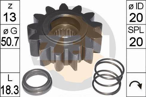 Messmer ZN9791 - Pinion, bendix, starter autospares.lv