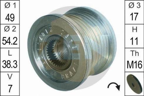 Messmer ZN5492 - Pulley, alternator, freewheel clutch autospares.lv