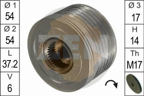 Messmer ZN5440 - Pulley, alternator, freewheel clutch autospares.lv