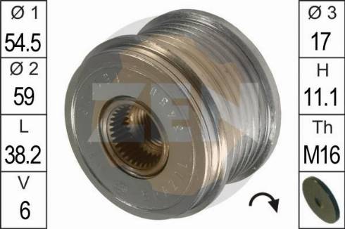 Messmer ZN5450 - Pulley, alternator, freewheel clutch autospares.lv