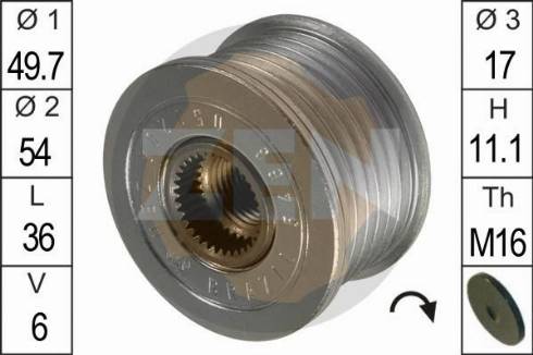 Messmer ZN5463 - Pulley, alternator, freewheel clutch autospares.lv