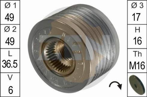 Messmer ZN5410 - Pulley, alternator, freewheel clutch autospares.lv