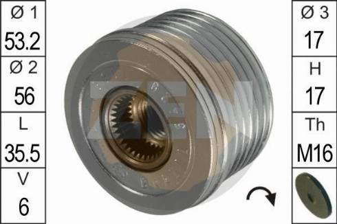 Messmer ZN5429 - Pulley, alternator, freewheel clutch autospares.lv