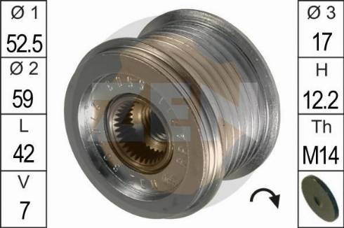 Messmer ZN5503 - Pulley, alternator, freewheel clutch autospares.lv