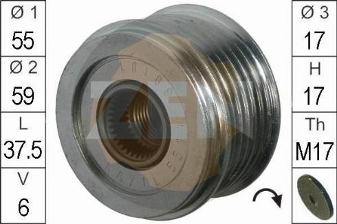 Messmer ZN5511 - Pulley, alternator, freewheel clutch autospares.lv