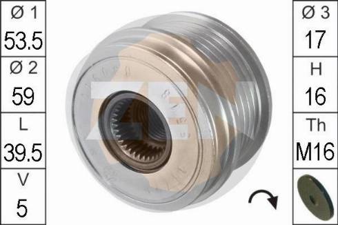 Messmer ZN5518 - Pulley, alternator, freewheel clutch autospares.lv