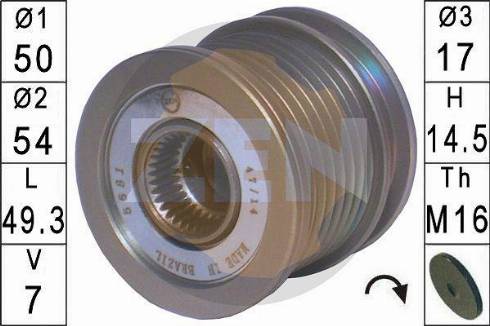 Messmer ZN5581 - Pulley, alternator, freewheel clutch autospares.lv