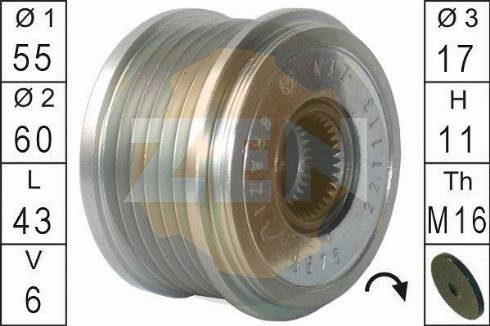 Messmer ZN5575 - Pulley, alternator, freewheel clutch autospares.lv