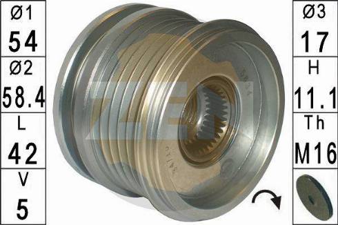 Messmer ZN5634 - Pulley, alternator, freewheel clutch autospares.lv