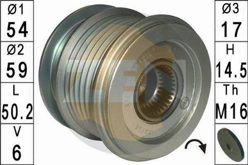 Messmer ZN5624 - Pulley, alternator, freewheel clutch autospares.lv