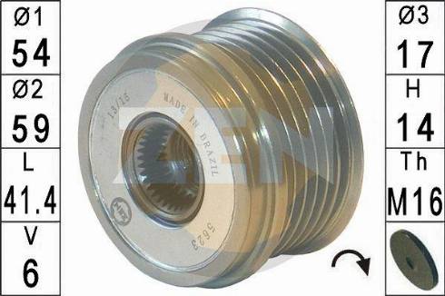 Messmer ZN5623 - Pulley, alternator, freewheel clutch autospares.lv