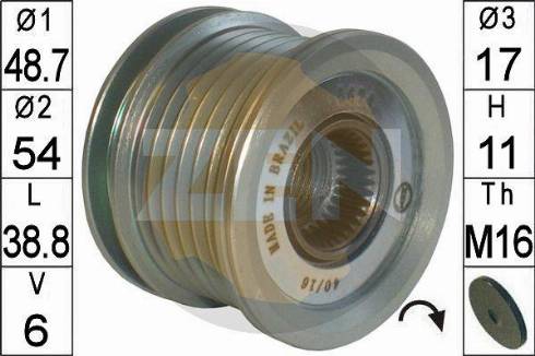 Messmer ZN5674 - Pulley, alternator, freewheel clutch autospares.lv