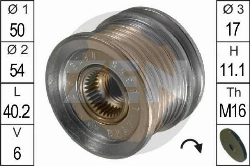 Messmer ZN5395 - Pulley, alternator, freewheel clutch autospares.lv