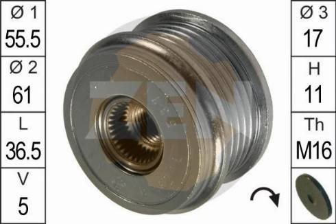 Messmer ZN5376 - Pulley, alternator, freewheel clutch autospares.lv