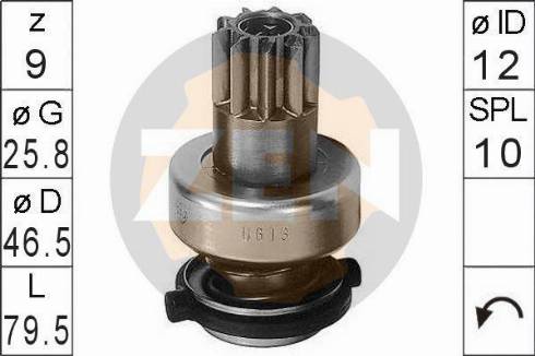 Messmer ZN0613 - Pinion, bendix, starter autospares.lv