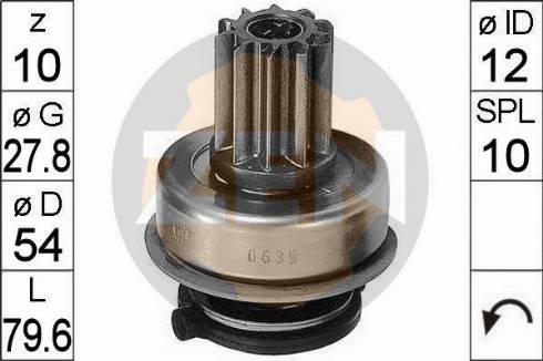 Messmer ZN0639 - Pinion, bendix, starter autospares.lv