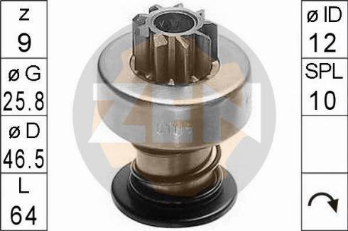 Messmer ZN0108 - Pinion, bendix, starter autospares.lv