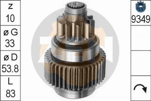 Messmer ZN0816 - Pinion, bendix, starter autospares.lv