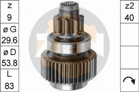 Messmer ZN0818 - Pinion, bendix, starter autospares.lv