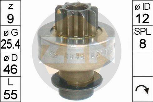 Messmer ZN0836 - Pinion, bendix, starter autospares.lv