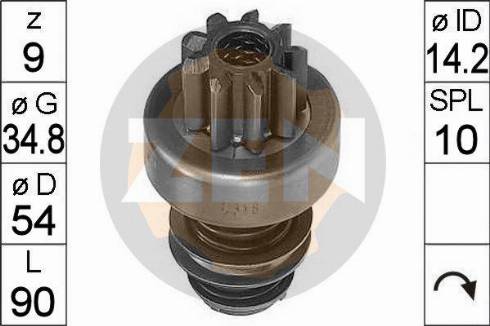 Messmer ZN0318 - Pinion, bendix, starter autospares.lv