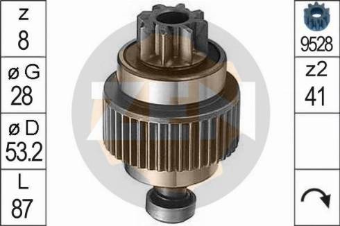 Messmer ZN0791 - Pinion, bendix, starter autospares.lv