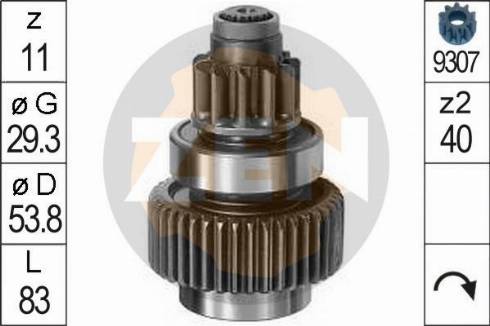 Messmer ZN0750 - Pinion, bendix, starter autospares.lv