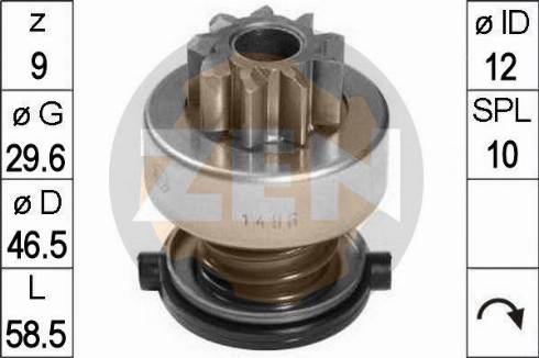 Messmer ZN1486 - Pinion, bendix, starter autospares.lv