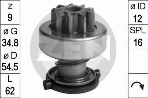 Messmer ZN1483 - Pinion, bendix, starter autospares.lv