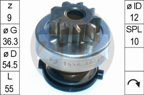 Messmer ZN1650 - Pinion, bendix, starter autospares.lv