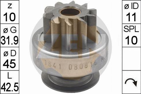 Messmer ZN1841 - Pinion, bendix, starter autospares.lv