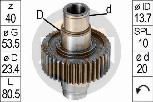 Messmer ZN1211 - Pinion, bendix, starter autospares.lv