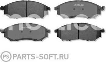 METACO 3000-019 - Brake Pad Set, disc brake autospares.lv