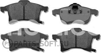 METACO 3000-016 - Brake Pad Set, disc brake autospares.lv