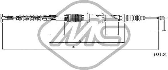 Metalcaucho 80482 - Cable, parking brake autospares.lv
