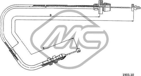 Metalcaucho 81499 - Accelerator Cable autospares.lv