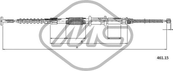 Metalcaucho 81316 - Cable, parking brake autospares.lv