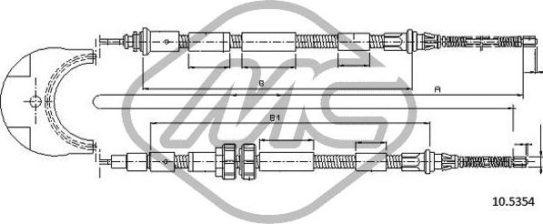 Metalcaucho 81794 - Cable, parking brake autospares.lv