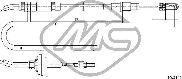 Metalcaucho 83633 - Clutch Cable autospares.lv