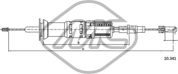 Metalcaucho 83627 - Clutch Cable autospares.lv