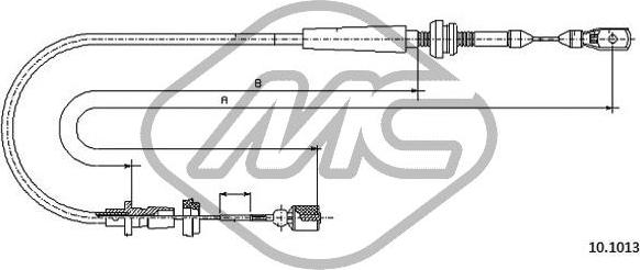Metalcaucho 83834 - Accelerator Cable autospares.lv