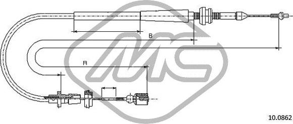 Metalcaucho 83824 - Accelerator Cable autospares.lv