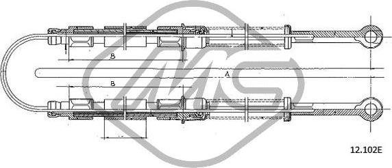 Metalcaucho 83243 - Cable, parking brake autospares.lv