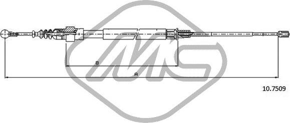 Metalcaucho 83746 - Cable, parking brake autospares.lv