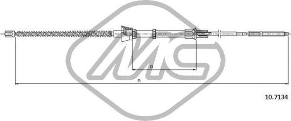 Metalcaucho 83736 - Cable, parking brake autospares.lv